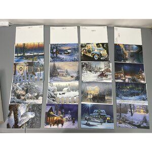 Leanin Tree Christmas Holiday Cards 32 Assortment Animals Scenic No Envelopes